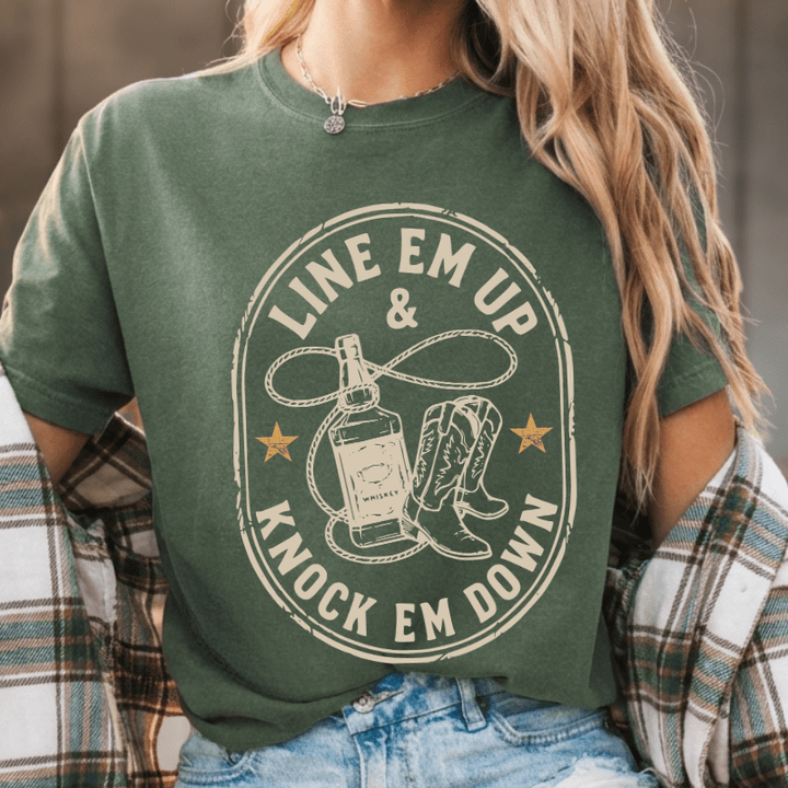 Line Em Up Knock Em Down Tee