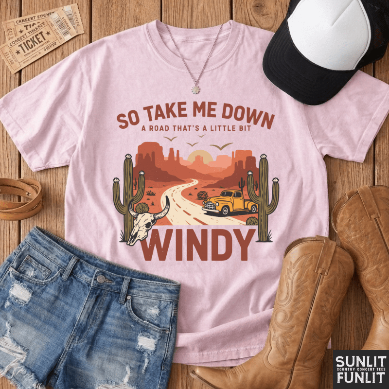 Little Bit Windy Retro Tee