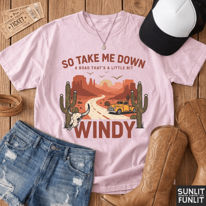 Little Bit Windy Retro Tee