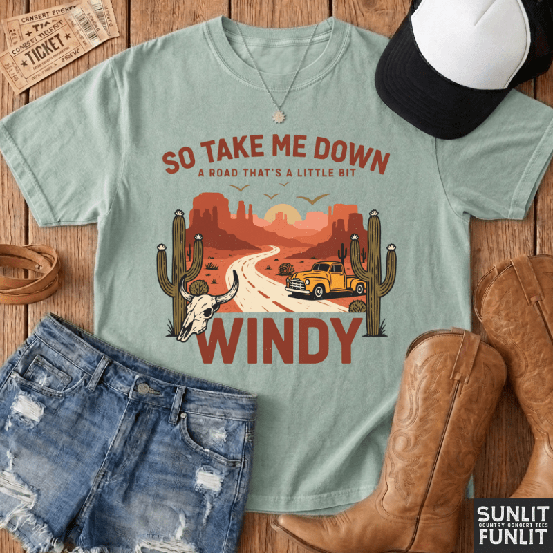 Little Bit Windy Retro Tee