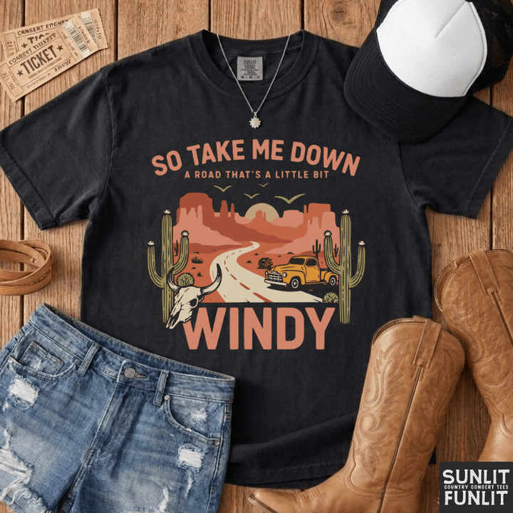 Little Bit Windy Retro Tee