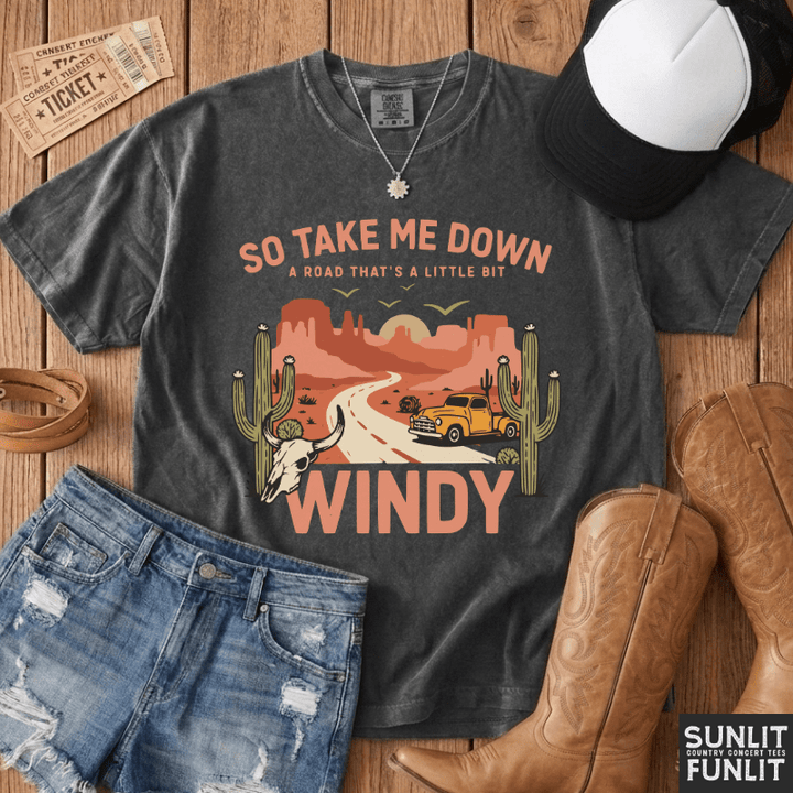 Little Bit Windy Retro Tee