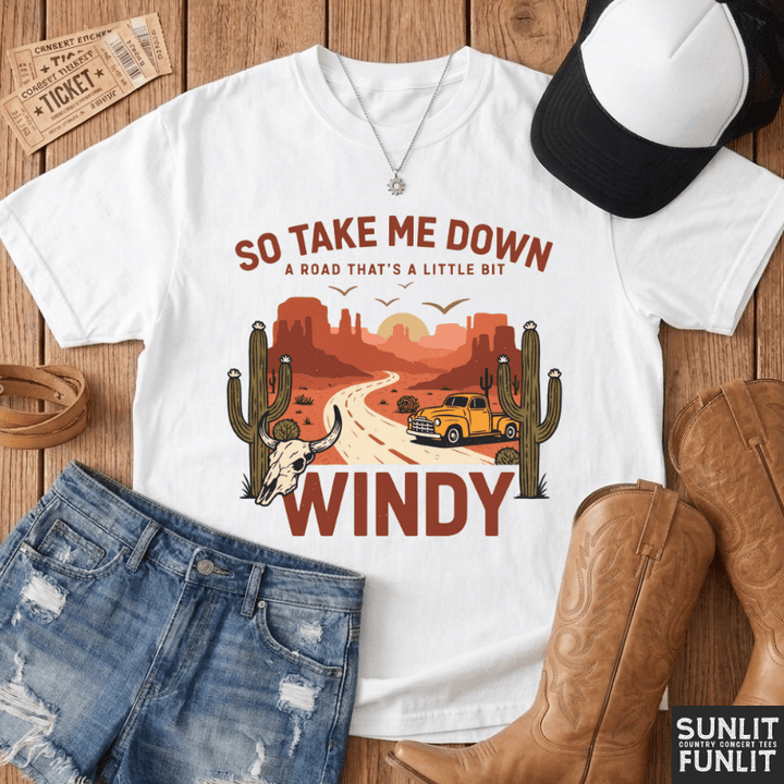 Little Bit Windy Retro Tee
