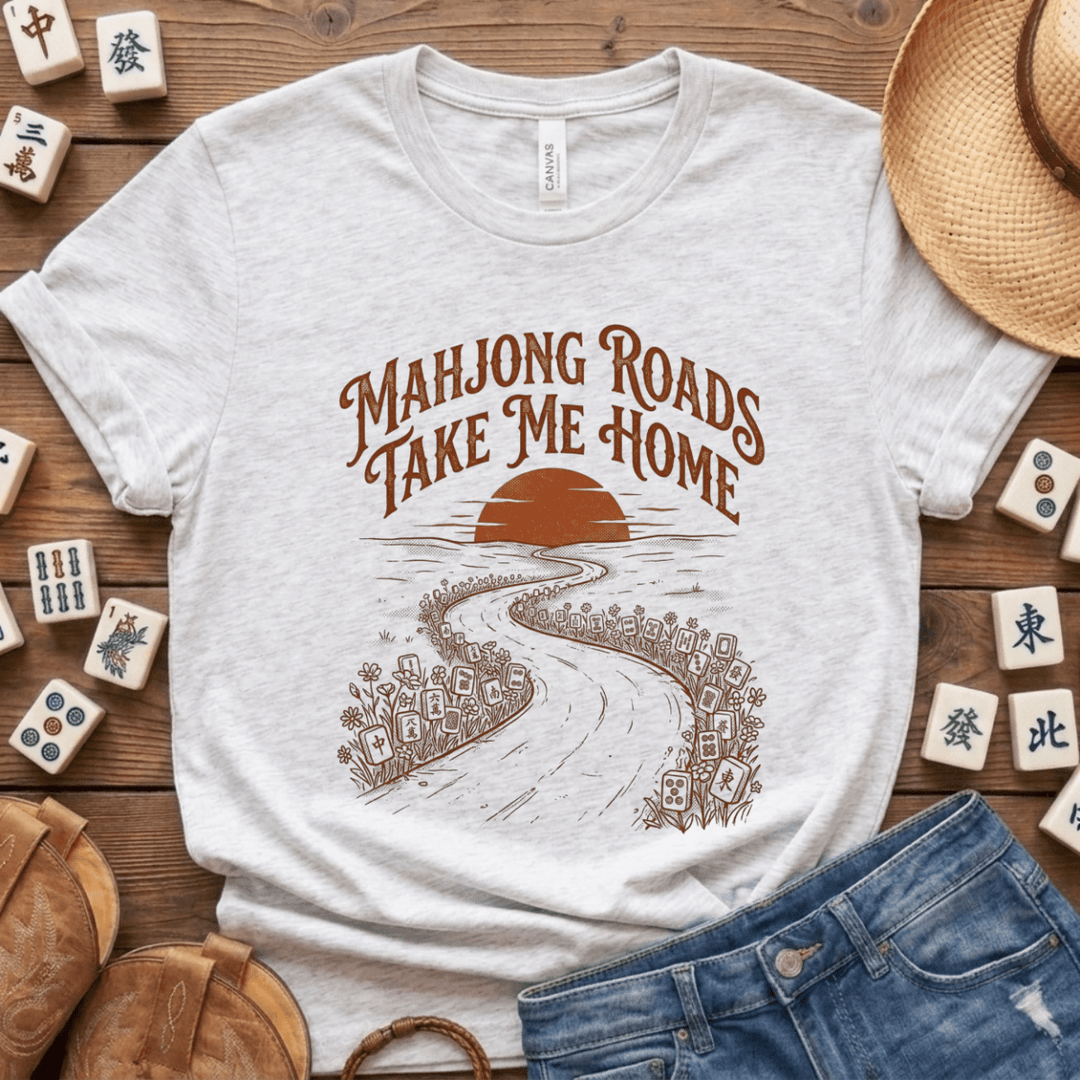 Mahjong Roads Take Me Home Lightweight Tee