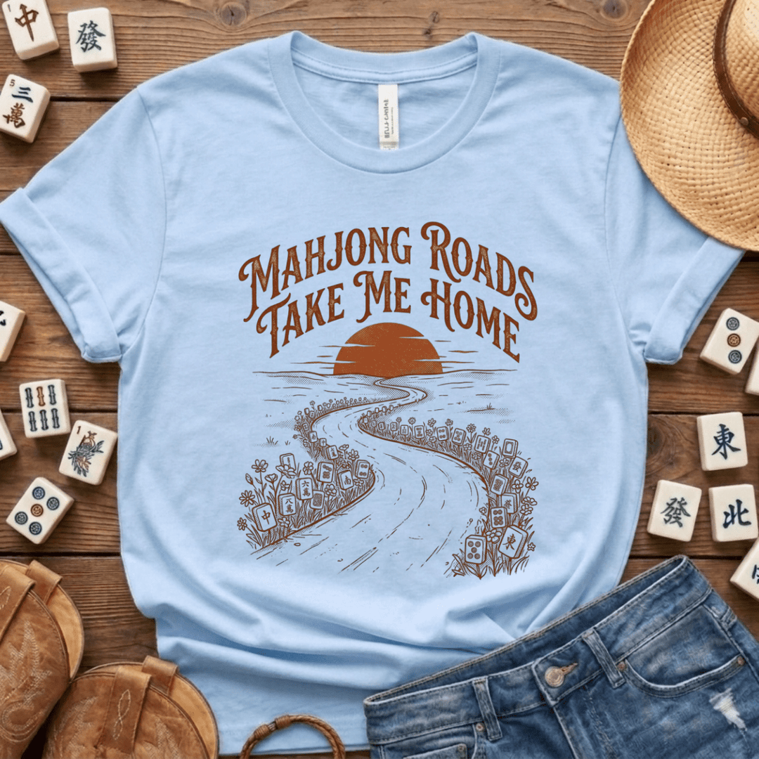 Mahjong Roads Take Me Home Lightweight Tee