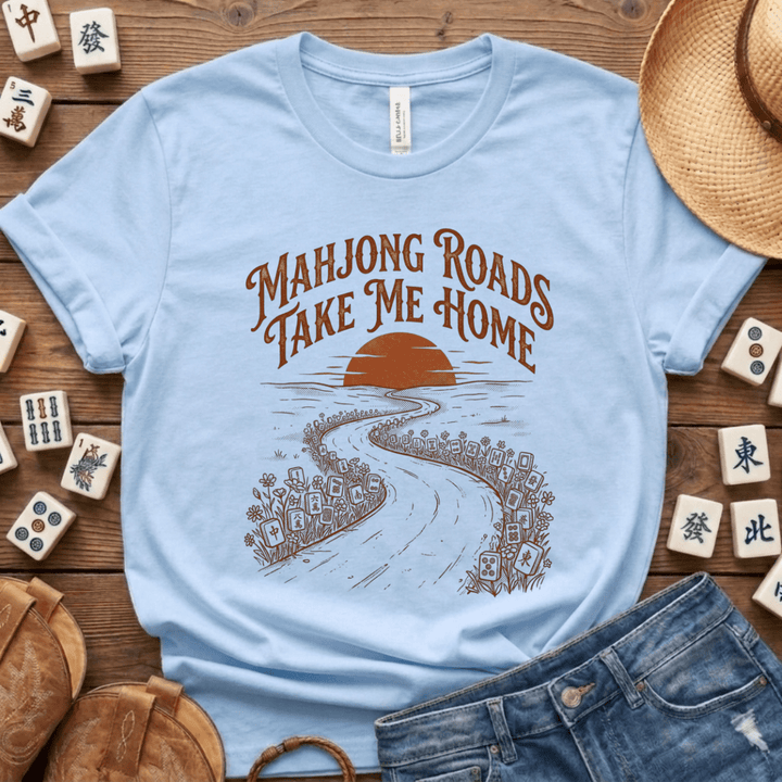 Mahjong Roads Take Me Home Lightweight Tee