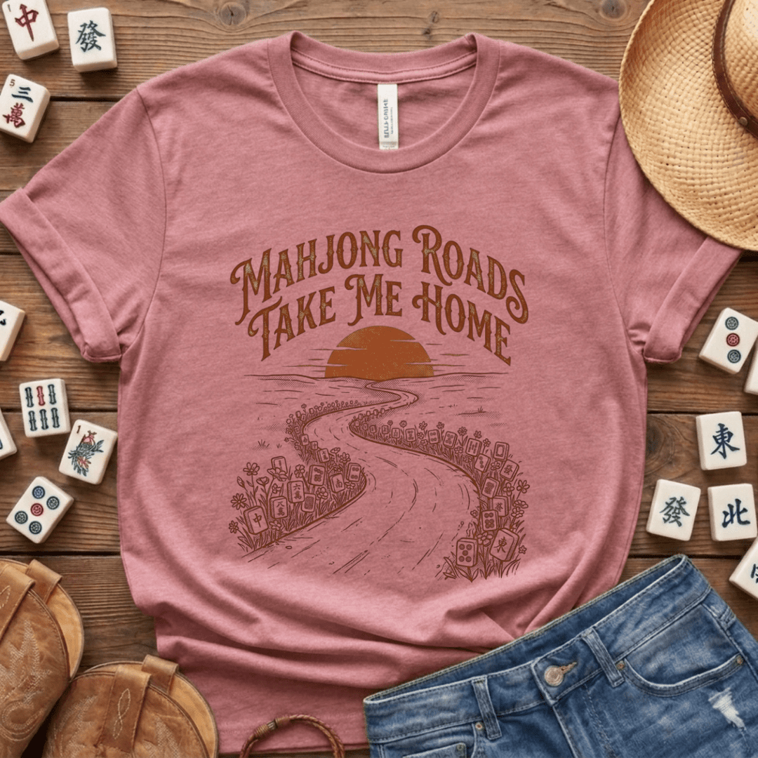 Mahjong Roads Take Me Home Lightweight Tee