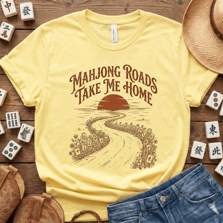 Mahjong Roads Take Me Home Lightweight Tee