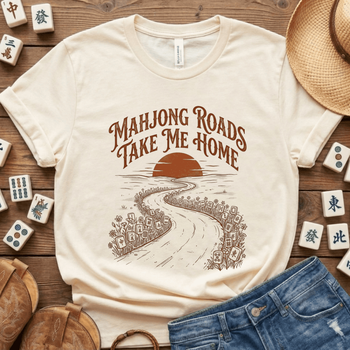 Mahjong Roads Take Me Home Lightweight Tee