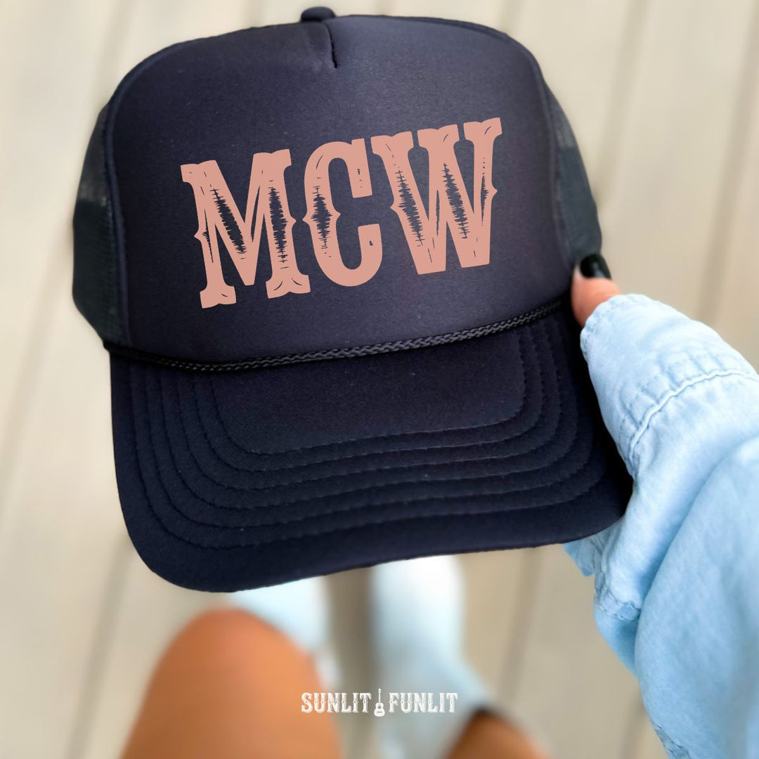 MCW Wallen Initials Trucker Hat - Sunlit Funlit