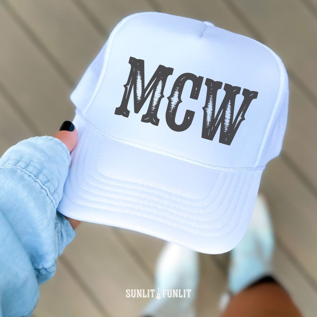 MCW Wallen Initials Trucker Hat - Sunlit Funlit