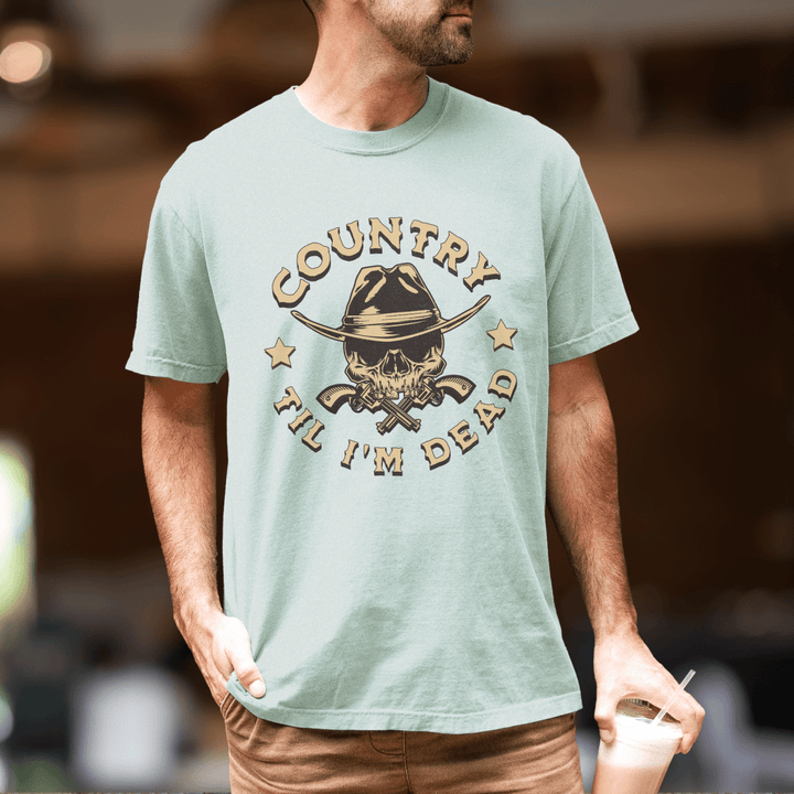 Men's Country Til I'm Dead Comfort Colors Tee - Sunlit Funlit
