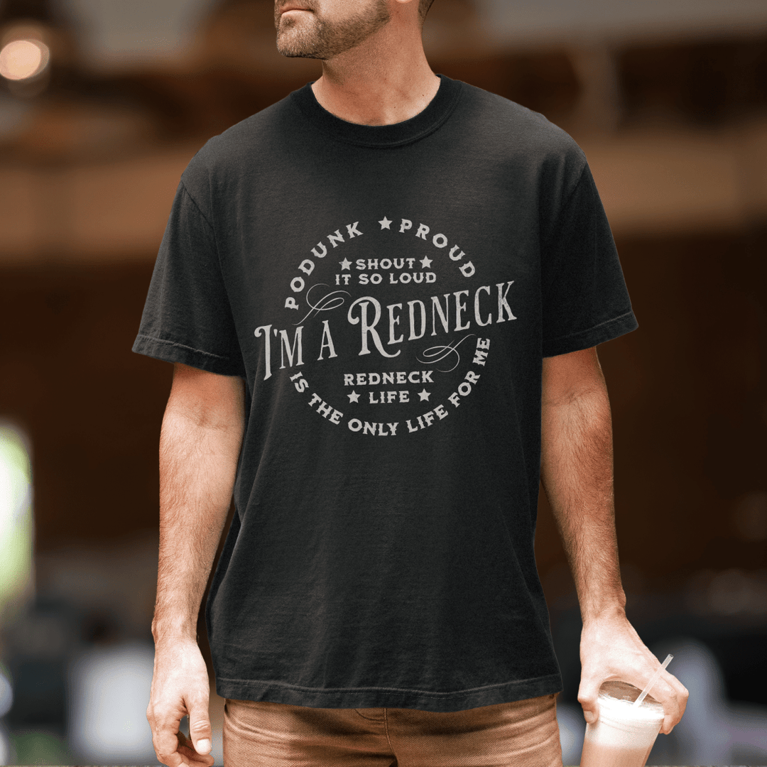 Men's I'm A Redneck Country Concert Shirt - Sunlit Funlit