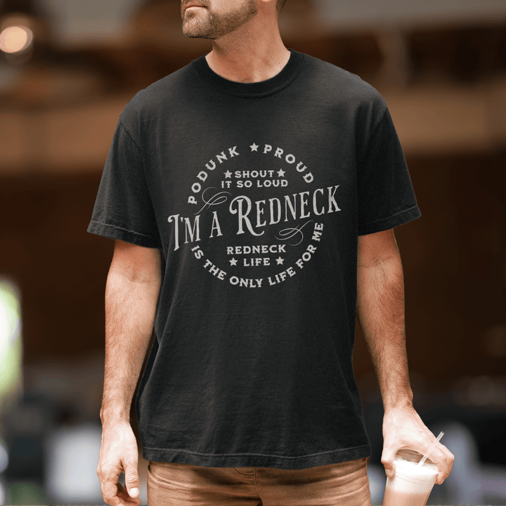 Men's I'm A Redneck Country Concert Shirt - Sunlit Funlit