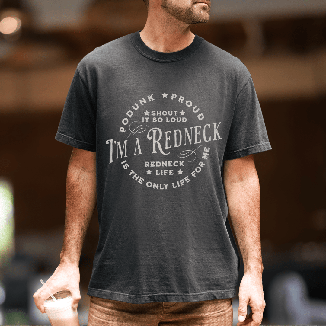 Men's I'm A Redneck Country Concert Shirt - Sunlit Funlit