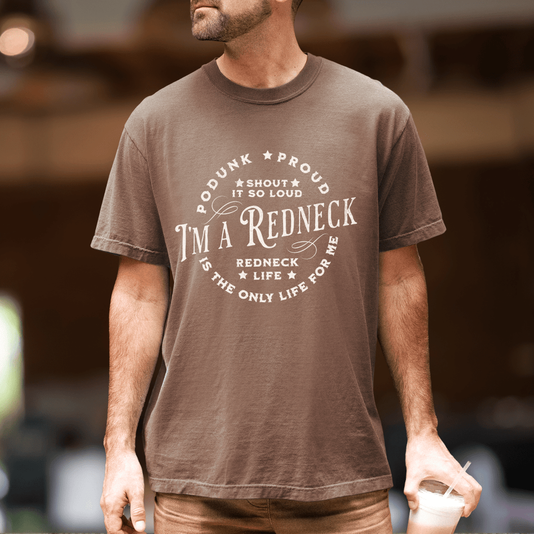 Men's I'm A Redneck Country Concert Shirt - Sunlit Funlit