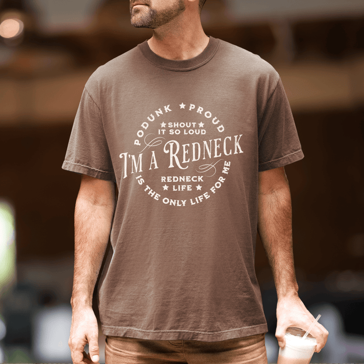Men's I'm A Redneck Country Concert Shirt - Sunlit Funlit