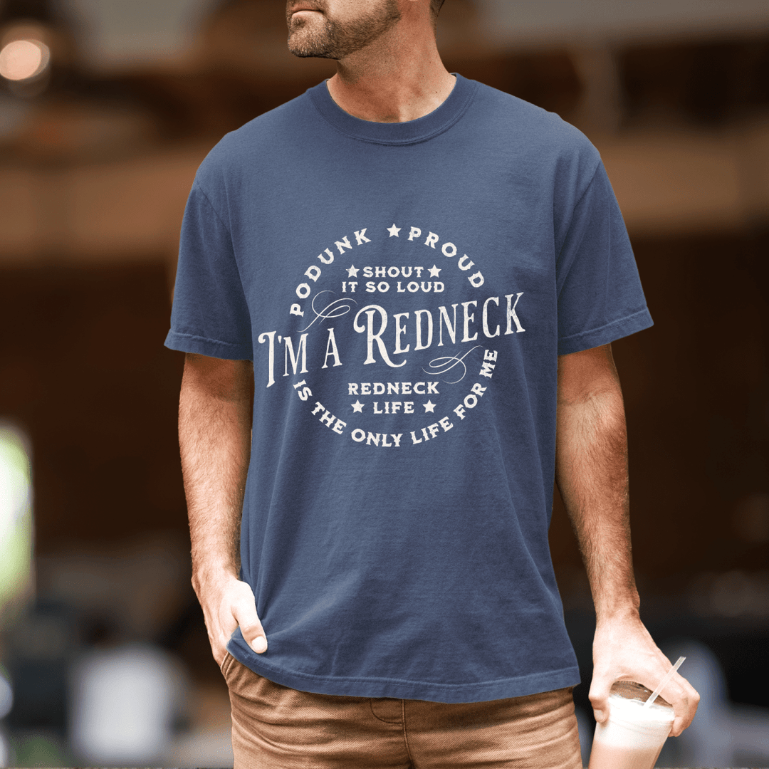 Men's I'm A Redneck Country Concert Shirt - Sunlit Funlit