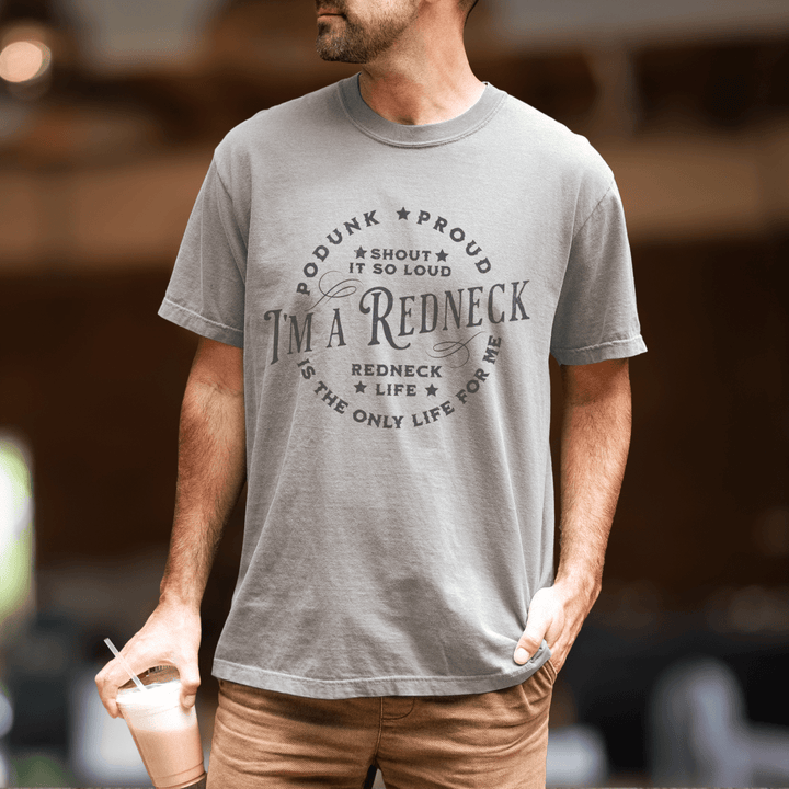 Men's I'm A Redneck Country Concert Shirt - Sunlit Funlit
