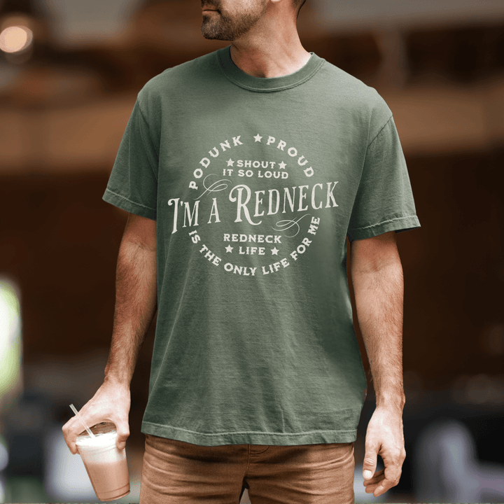 Men's I'm A Redneck Country Concert Shirt - Sunlit Funlit