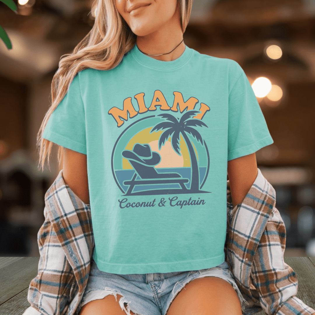 Miami Comfort Colors Boxy Cropped Tee - Sunlit Funlit