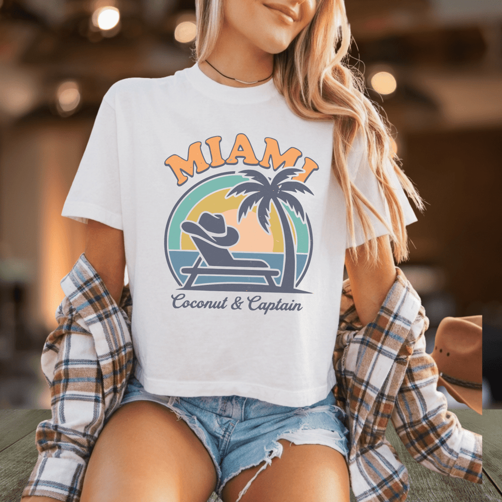 Miami Comfort Colors Boxy Cropped Tee - Sunlit Funlit