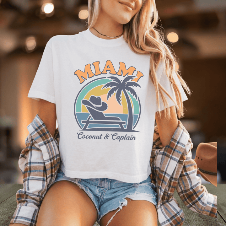 Miami Comfort Colors Boxy Cropped Tee - Sunlit Funlit