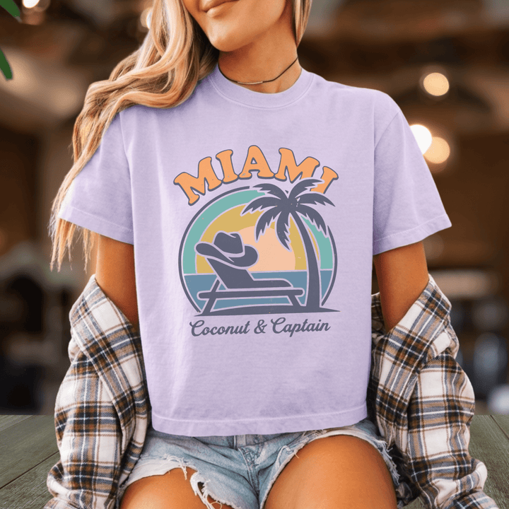 Miami Comfort Colors Boxy Cropped Tee - Sunlit Funlit
