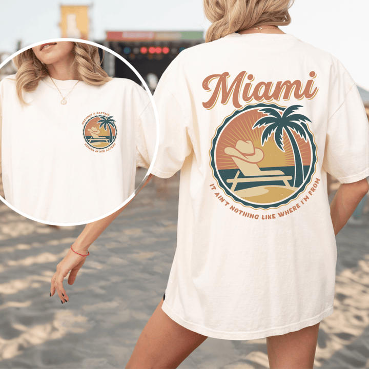 Miami Double Sided Unisex Comfort Colors Tee - Sunlit Funlit