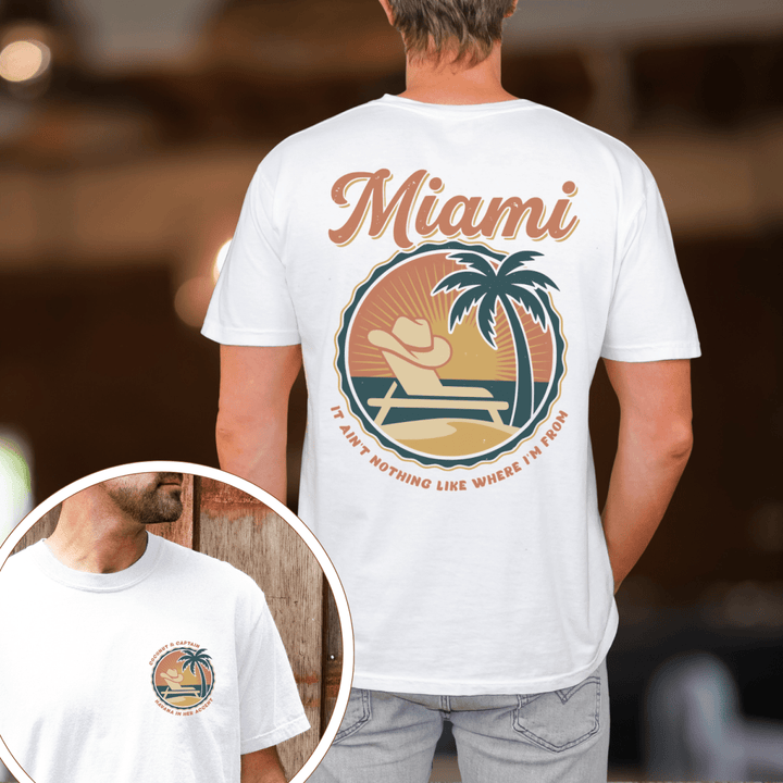 Miami Double Sided Unisex Comfort Colors Tee - Sunlit Funlit