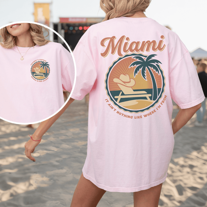 Miami Double Sided Unisex Comfort Colors Tee - Sunlit Funlit