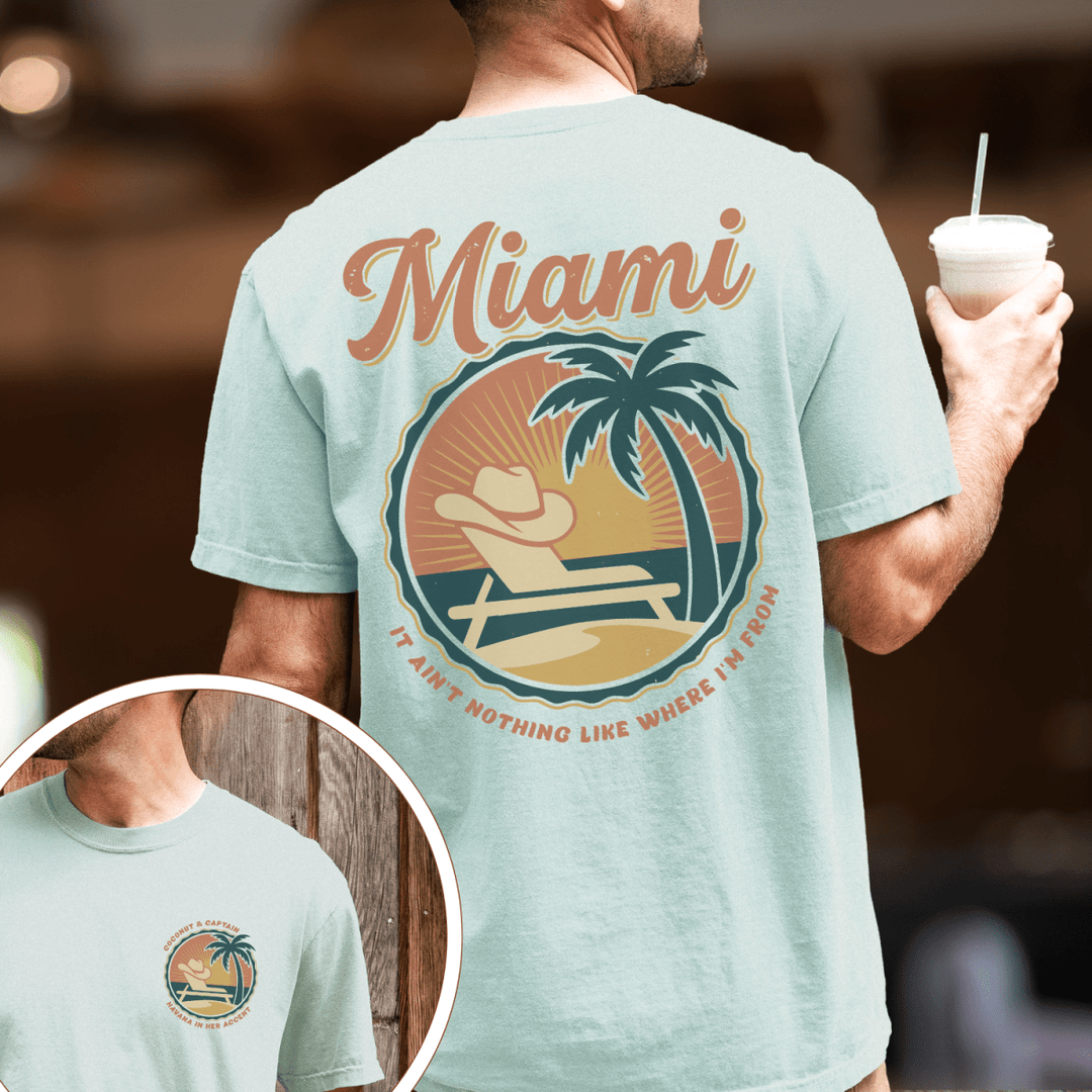 Miami Double Sided Unisex Comfort Colors Tee - Sunlit Funlit