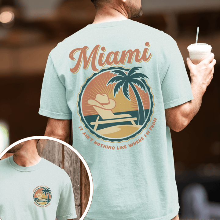 Miami Double Sided Unisex Comfort Colors Tee - Sunlit Funlit