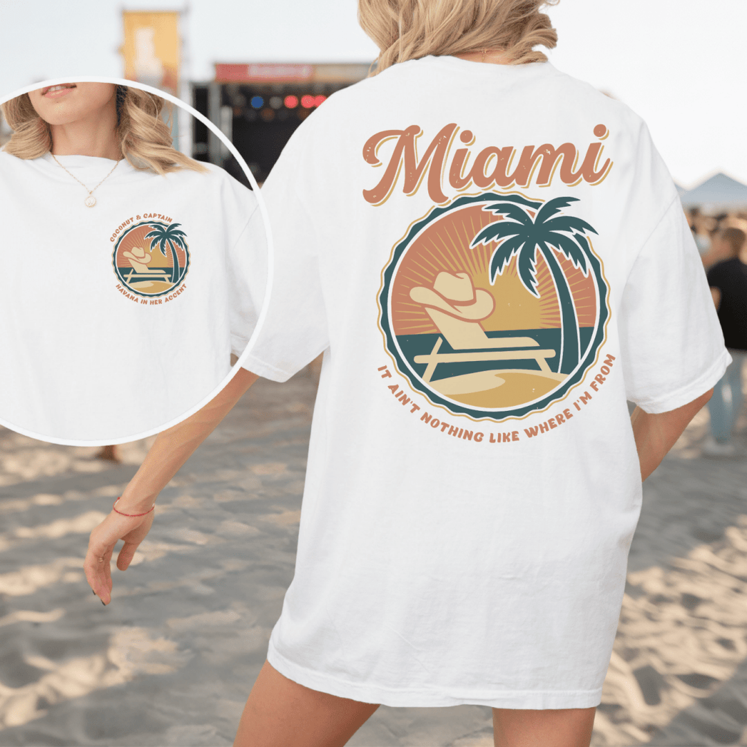 Miami Double Sided Unisex Comfort Colors Tee - Sunlit Funlit