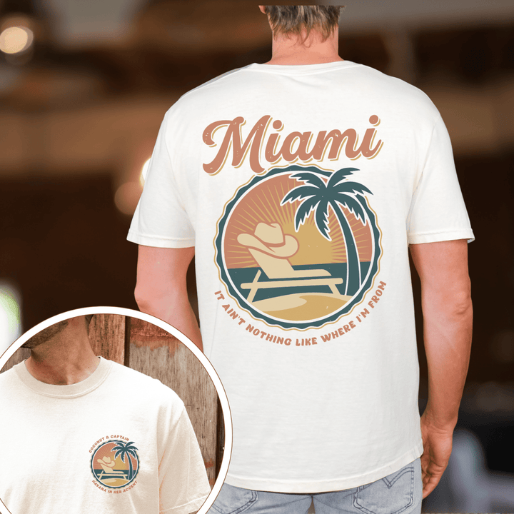Miami Double Sided Unisex Comfort Colors Tee - Sunlit Funlit