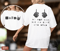 Thumbnail for Middle Finger to the Sky Hardy Concert Tee (reversed) - Sunlit Funlit | Graphic Tees for Country Concert Addicts