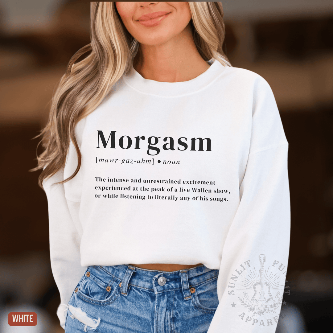 Morgasm Country Concert Sweatshirt - Sunlit Funlit | Graphic Tees for Country Concert Addicts