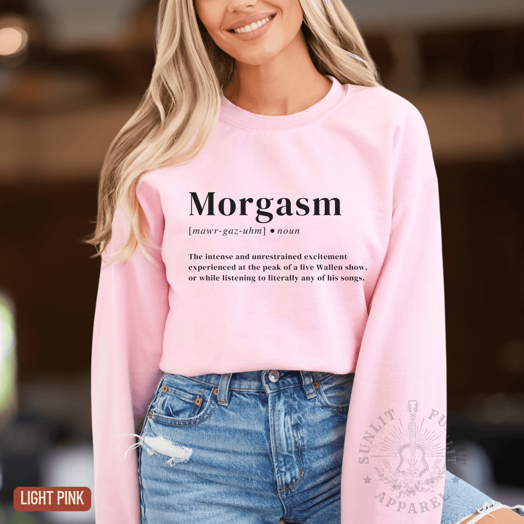 Morgasm Country Concert Sweatshirt - Sunlit Funlit | Graphic Tees for Country Concert Addicts