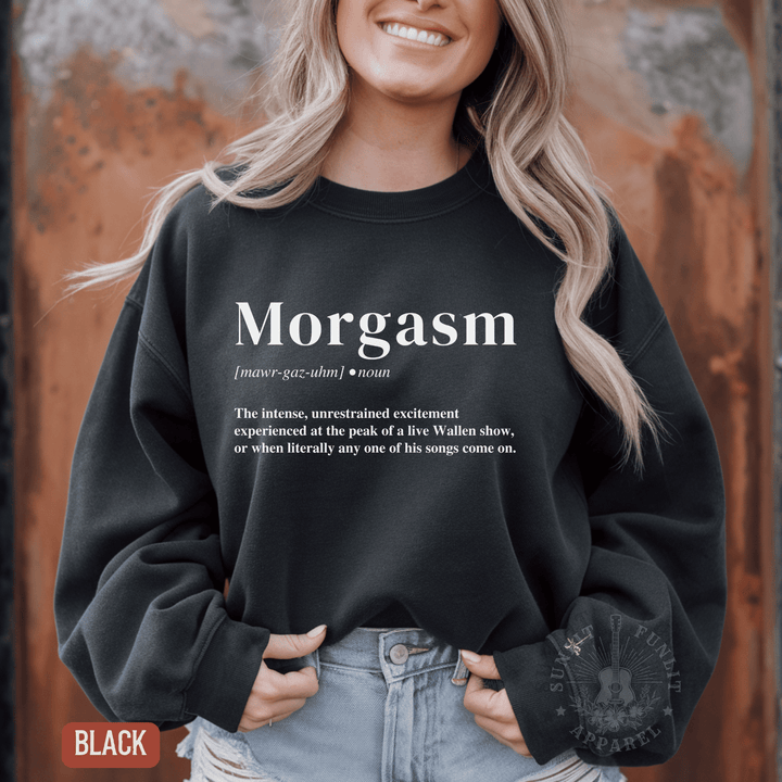 Morgasm Country Concert Sweatshirt - Sunlit Funlit | Graphic Tees for Country Concert Addicts