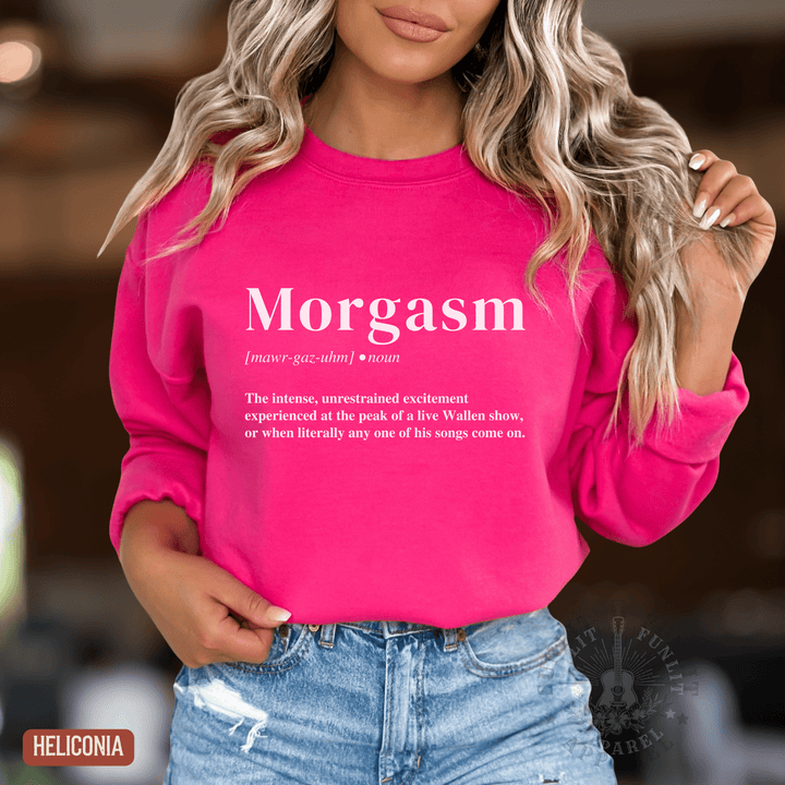 Morgasm Country Concert Sweatshirt - Sunlit Funlit | Graphic Tees for Country Concert Addicts