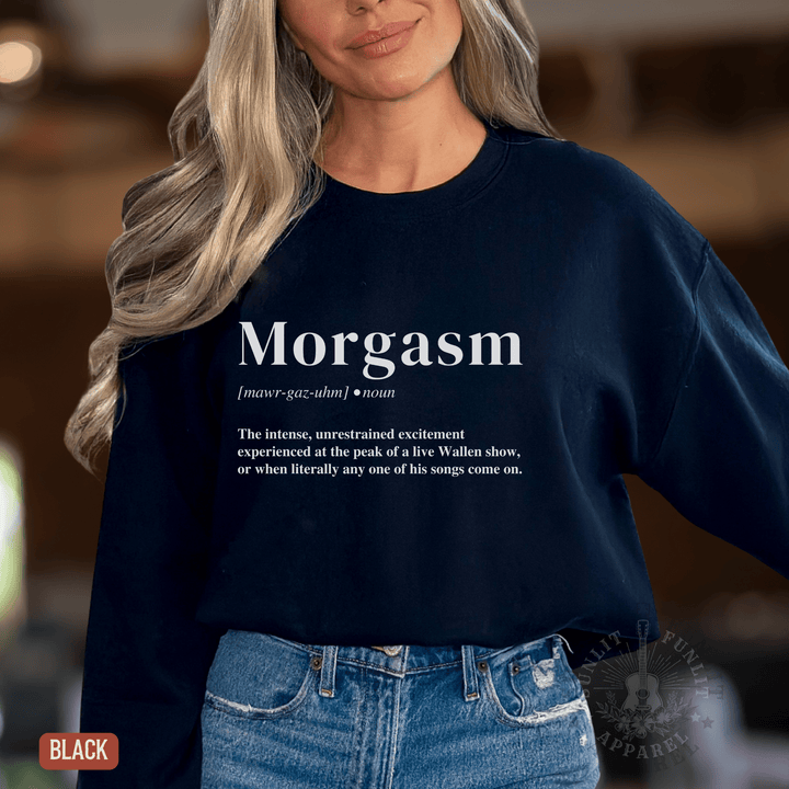 Morgasm Country Concert Sweatshirt - Sunlit Funlit | Graphic Tees for Country Concert Addicts