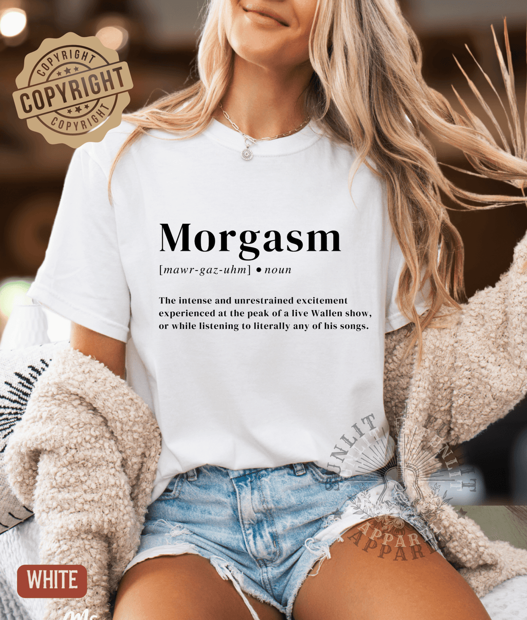 Morgasm Country Concert Tee - Sunlit Funlit | Graphic Tees for Country Concert Addicts