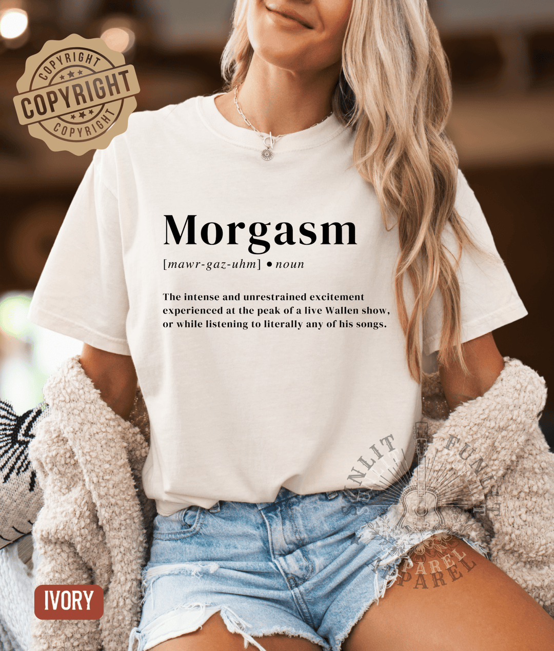 Morgasm Country Concert Tee - Sunlit Funlit | Graphic Tees for Country Concert Addicts