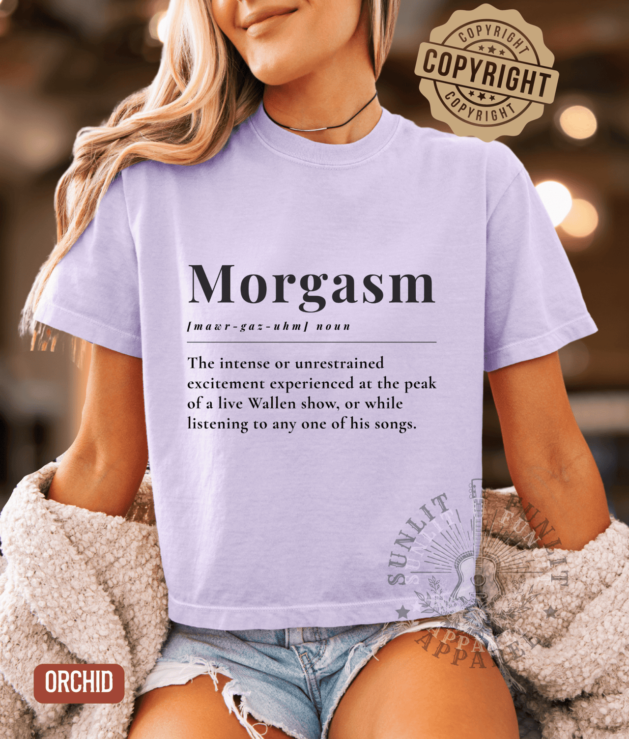 Morgasm Cropped Country Music Shirt 