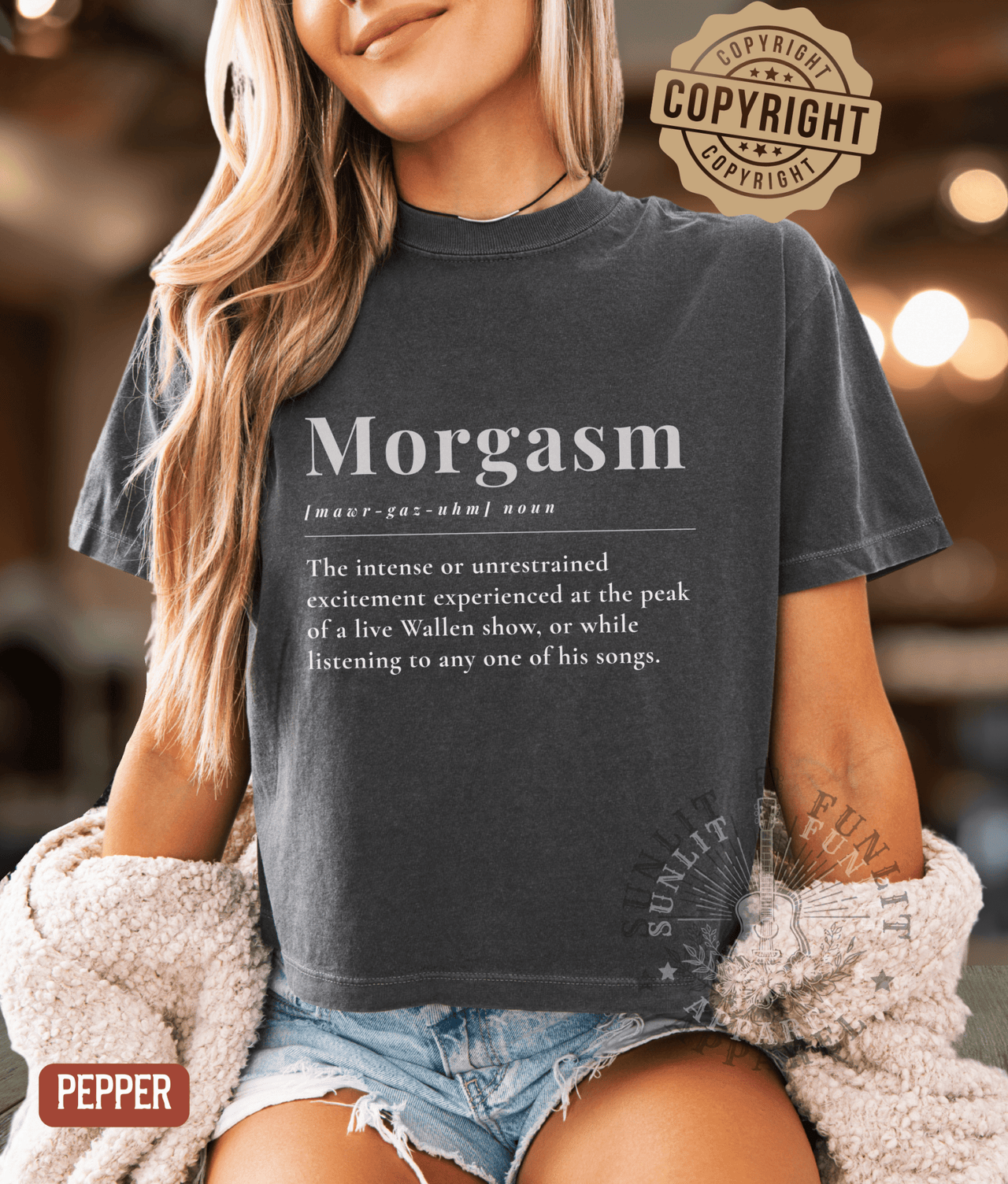 Morgasm Cropped Country Music Shirt 