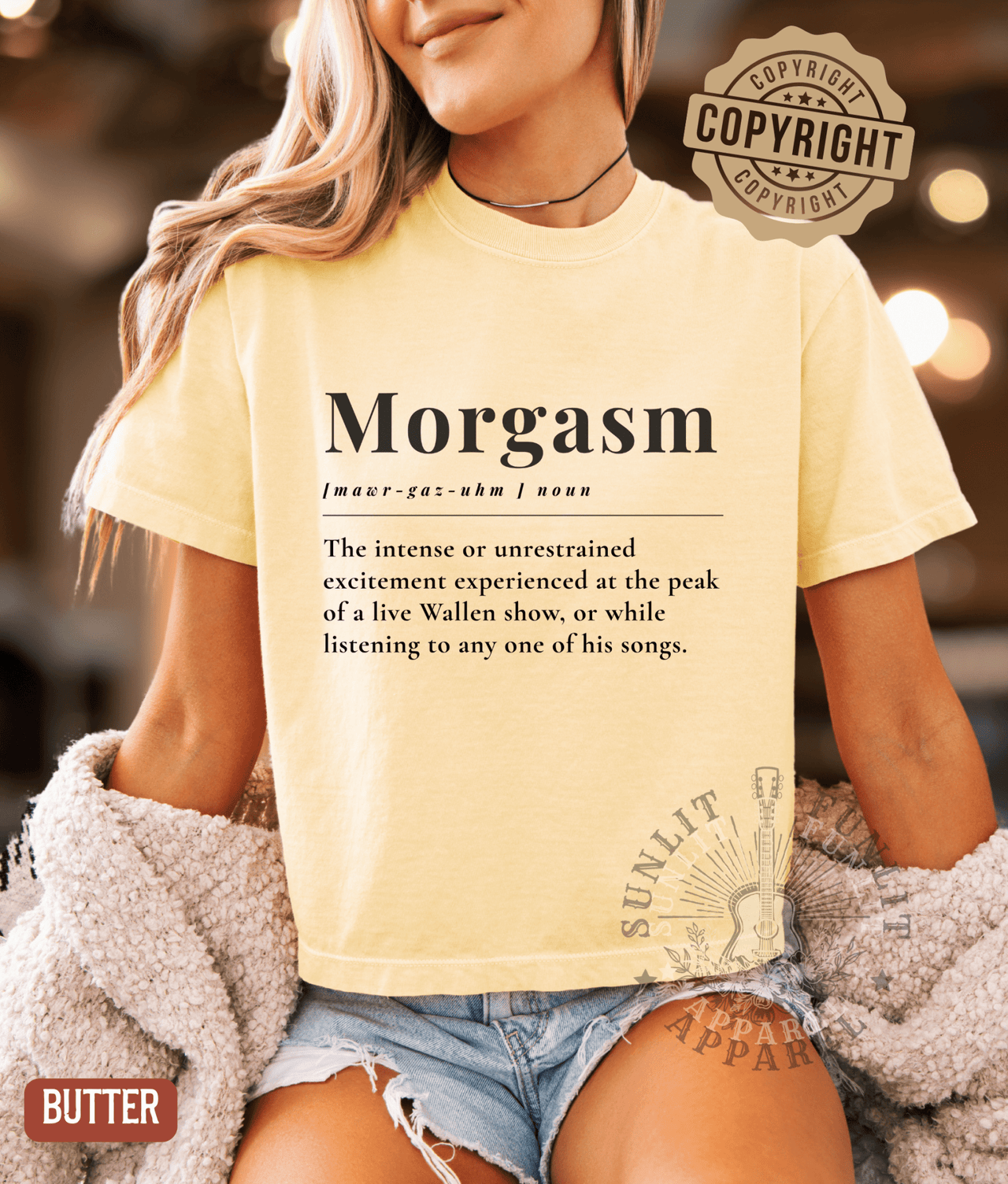 Morgasm Cropped Country Music Shirt 