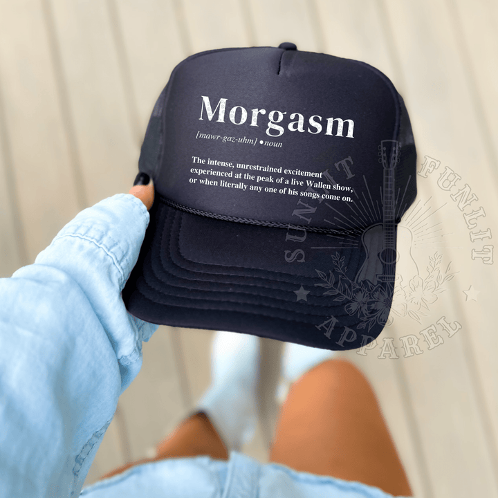 Morgasm Trucker Hat – Funny Wallen - Inspired Concert Mesh Cap - Sunlit Funlit Country Music Tees
