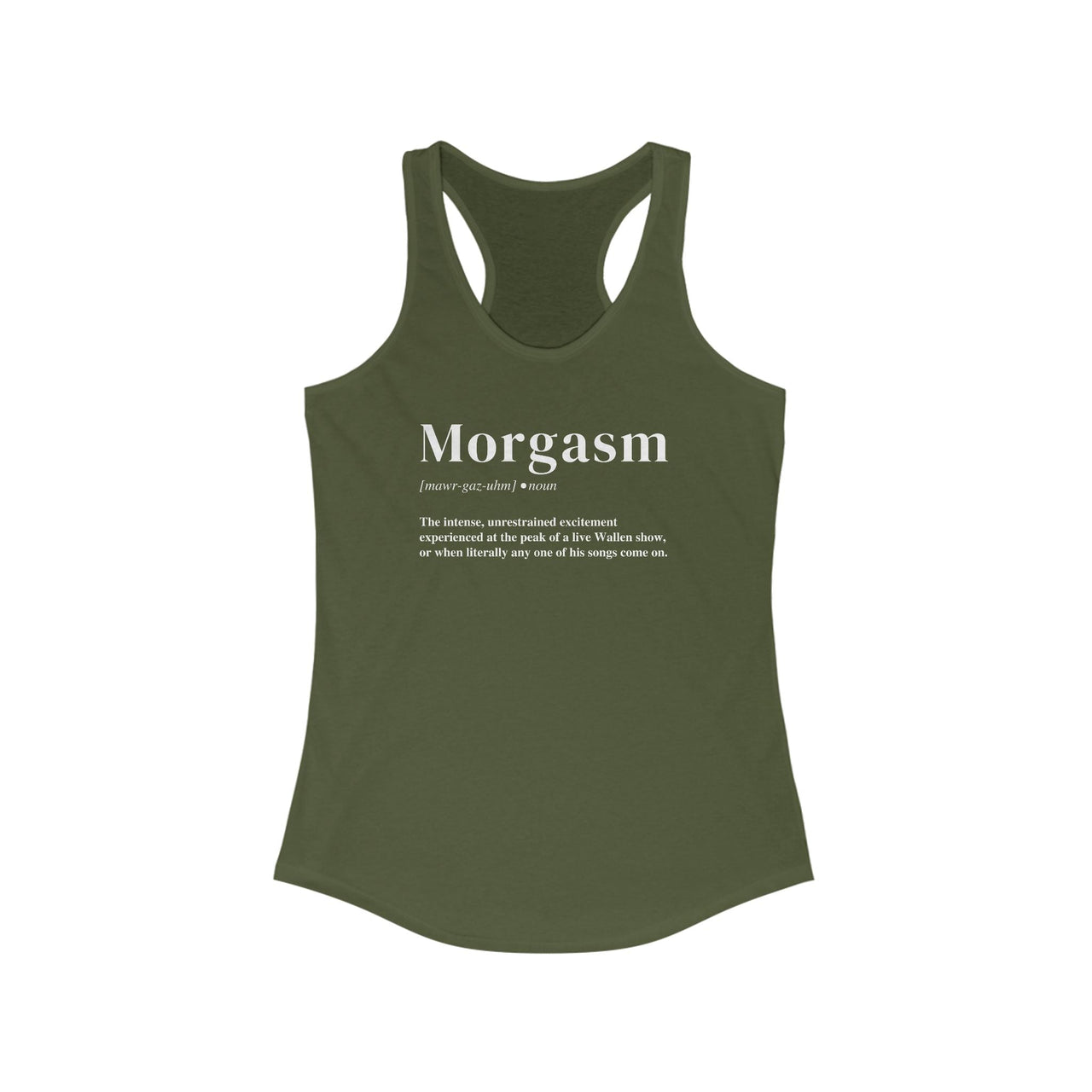 Morgasm© Wallen Racerback Tank - Sunlit Funlit Country Music Tees