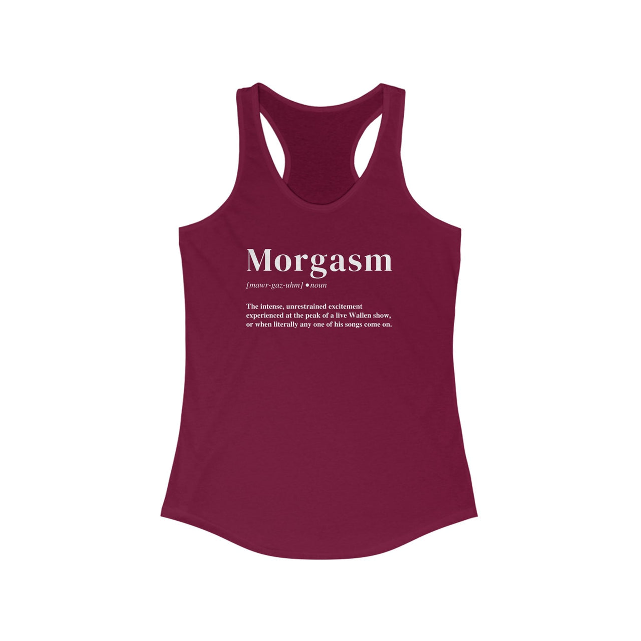 Morgasm© Wallen Racerback Tank - Sunlit Funlit Country Music Tees