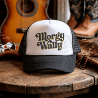 Thumbnail for Morgy Wally Retro Country Trucker Hat - Sunlit Funlit | Graphic Tees for Country Concert Addicts